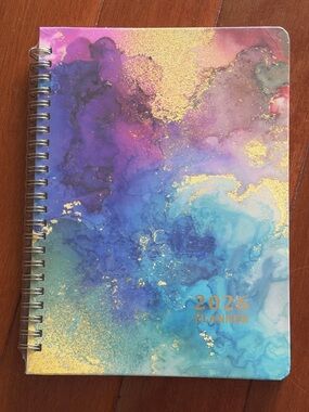 NEW 2026 Spiral Home Office Planner - Purple & Blue Marble Design Sealed